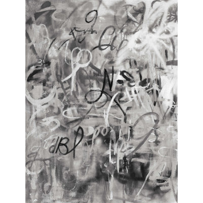 Graffiti liberté monochromatique par Danhui Nai - impression sur toile tendue