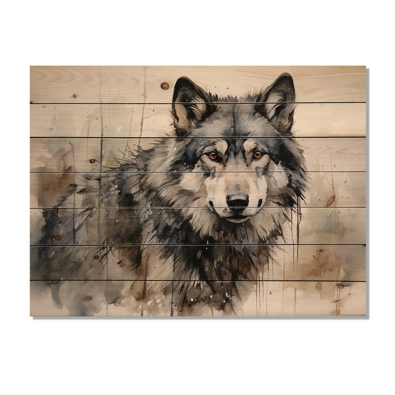 Ghantoli - Décoration murale animaux en bois sur bois de pin naturel, H 30 po x l 40 po