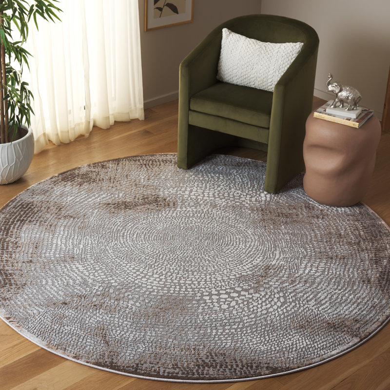Tapis abstrait Blumefeld Performance, Rond 6 pi 7 po