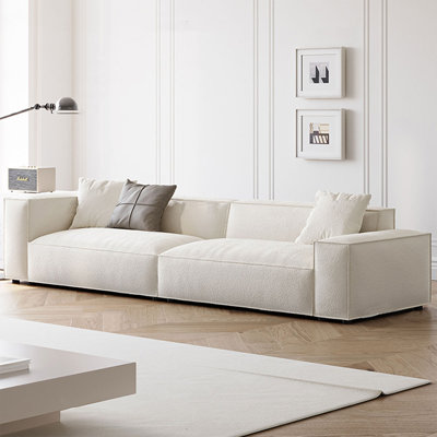 White Velvet Modular Sofa cushion couch