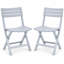 Ensemble de 2 chaises de patio d'extérieur pliantes Addilyne, en polypropylène résistant aux intempéries, gris-1665278743