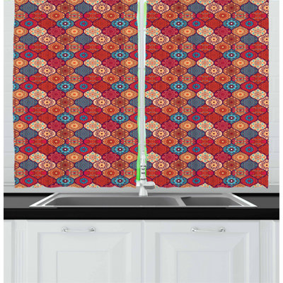 Geometric Tailored Kitchen Curtain