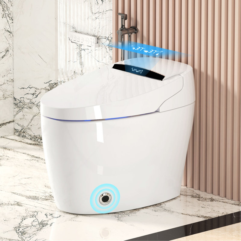 Smart Toilets with Heated Bidet Seat.Portable toilet with bidet built.Intelligent Toilet Auto Open/Close Seat. Bidet toilet with Dryer and Warm Water