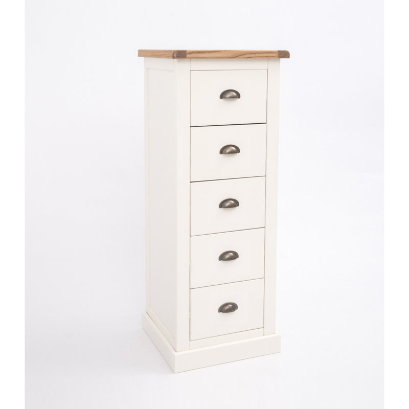 5 Drawer 45cm W Lingerie Chest, Off White