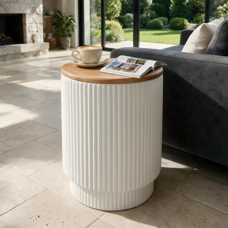 Table de bout d'extérieur avec rangement MGO