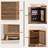 60" Mid-Century Coffee Bar Cabinet With Integrated Beverage Fridge, Adjustable Storage, Slatted Doors & Versatile Use-438753653