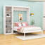 Lit escamotable en bois avec tablettes et lattes Geva-631003915-631003914