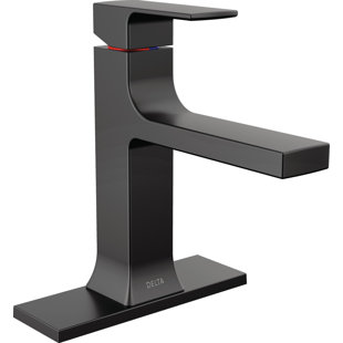 Robinet de salle de bain monocorps avec drain Velum, robinet de lavabo de salle de bain à poignée simple