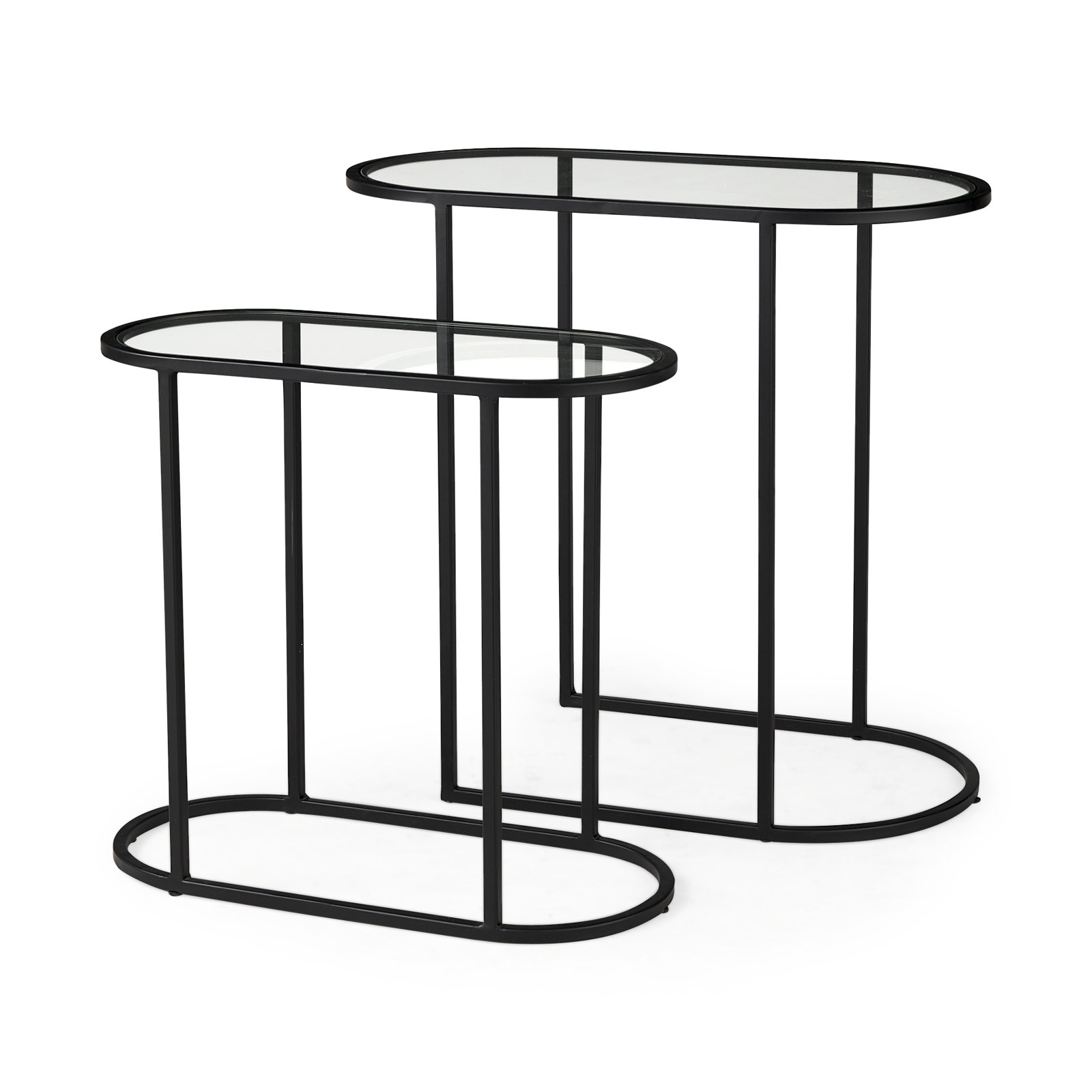 Eboni Glass End Table