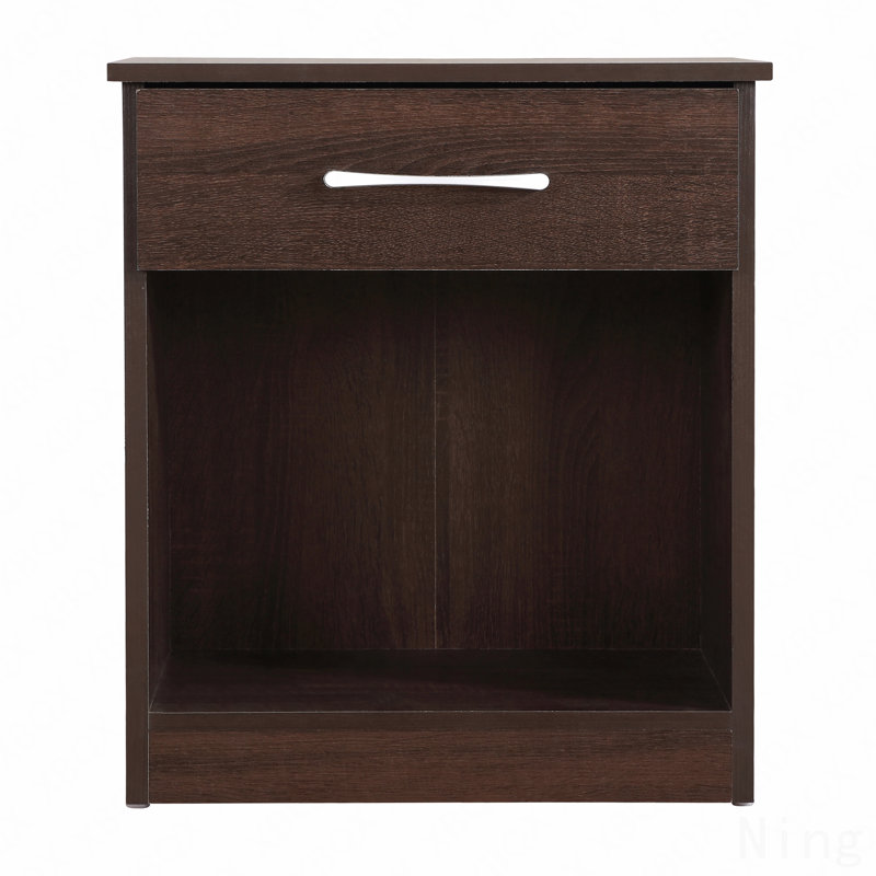 Table de chevet au design épuré, Brun