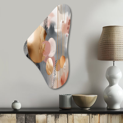 Eckstein - Irregular Shape Abstract Marble Metal Wall Art, Asymmetrical Metal Wall Sculpture Print