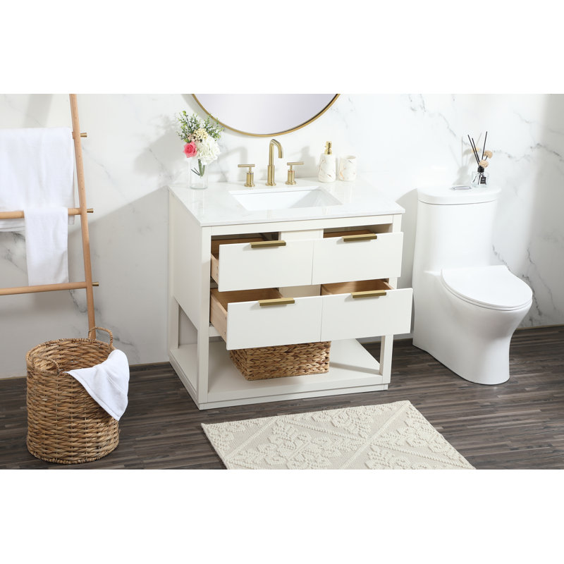 Ensemble de meuble-lavabo simple 36 po Felicity, Blanc