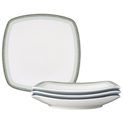 Noritake Colorscapes Layers Square Dinner Plates, 10-3/4"
