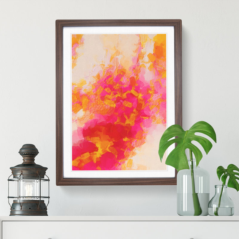 Enticing Abstract - Framed Print, 46cm H x 34cm W, Walnut
