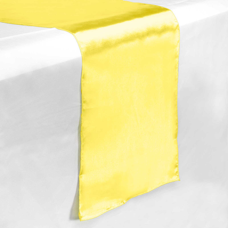  Rectangular Satin Table Runner, Yellow