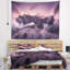 Purple night sky at mountains tapestry Landscape-28502414