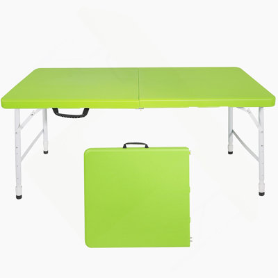 Table pliante portative verte 4 pi 4 po poids pliable intérieur et extérieur 135 kg
