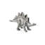 Stegosaurus Business Card Holder - Pewter