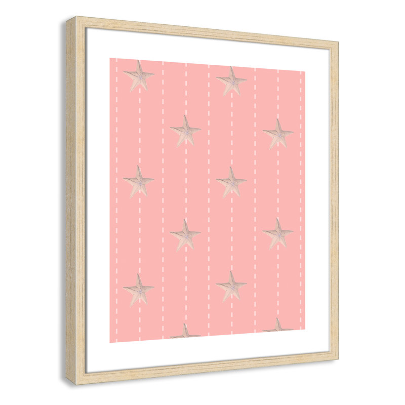 Étoile de mer fantaisiste au point, H 14 po x l 10 po x P 1,18 po, Encadré de boîte beige