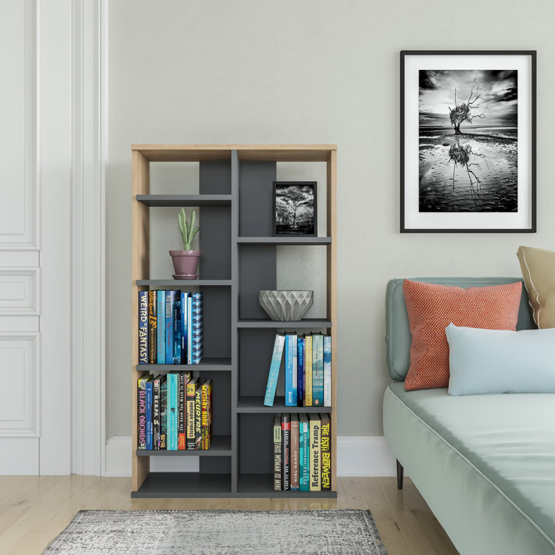 Gjylferije Bookcase, Anthracite/Oak
