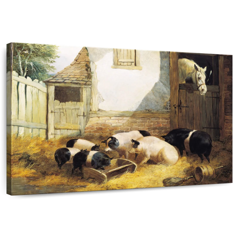 Farm Pigs, 26" H x 39" W