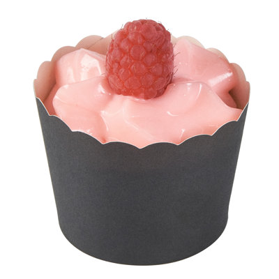 Restaurantware-Panificio 3 Ounce Cupcake Wrappers, 200 Scalloped Baking Cups - Oven-Ready, Greaseproof, Black Paper Cupcake Liners, Disposable, For Birthdays, Baby Showers, Or Weddings
