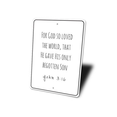 Verset biblique de signes religieux en aluminium