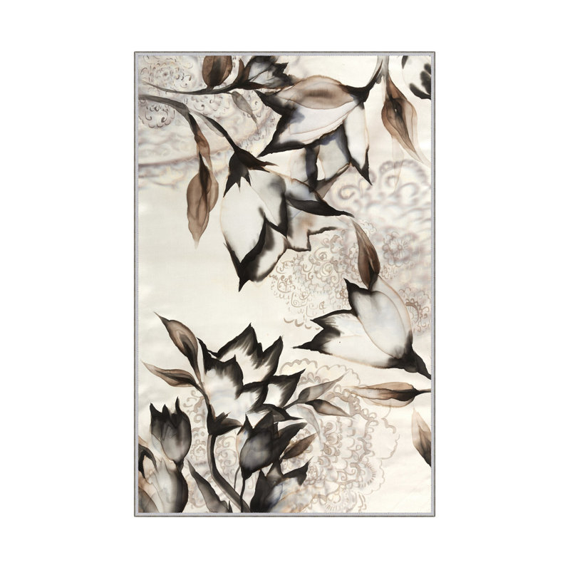 Antibacterial Hall Carpet (2.6 x 6.6 Ft) | 100% Polyester, 0.4 in Pile Height | Non-Slip PVC Dot Underside, Machine Washable | 3D Digital Printing, Durable & Stylish for Entryways, Living Rooms & More