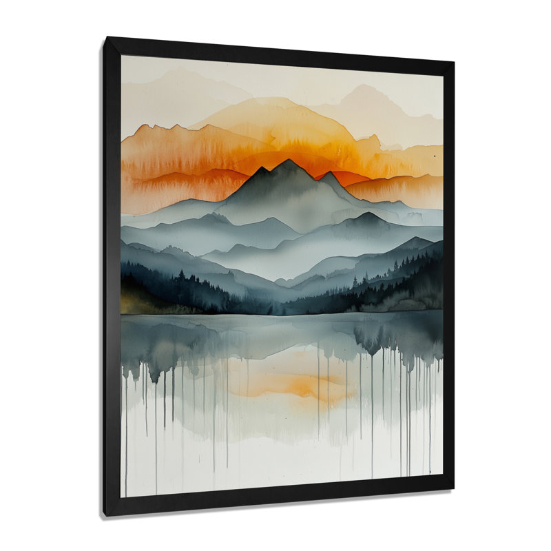 Odilon - Landscapes Wall Art, Black, 20" H x 12" W, Reproduction encadrée d'une seule photo