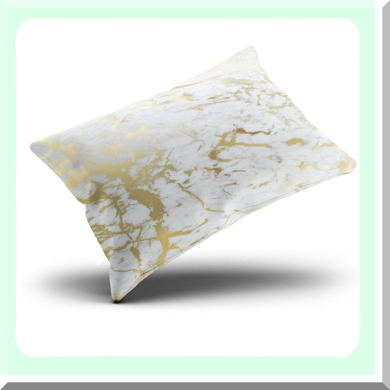 Gold Marble Retro Lumbar Pillowcase