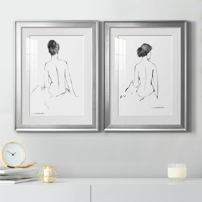 " Sketchy Silhouette I " 2 - Pieces