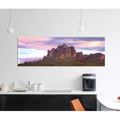 " Panoramic View Of The Superstition Mountains At Sunset, Arizona " by Tim Fitzharris