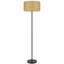 Lampe sur pied en métal noir avec abat-jour en kraft, 155 cm de hauteur-105760827