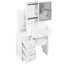 Petite coiffeuse 29,2 po avec tabouret de chevet gauche + tabouret rembourré, 2 blocs d'alimentation CA + 2 ports USB, support pour séchoir à cheveux, très grand miroir à DEL coulissant à contrôle tactile, changement de luminosité tricolore, réglage de la luminosité-1077877856