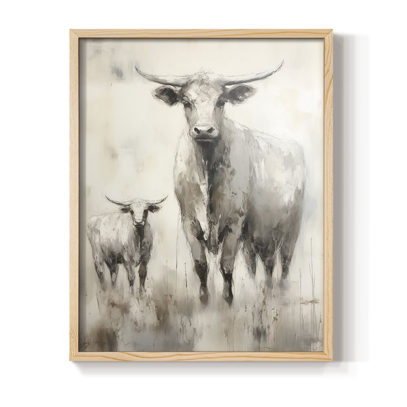 ANIMALS Series CCXCVI, reproduction encadrée - bois massif, Naturel, H 11 po x l 9 po