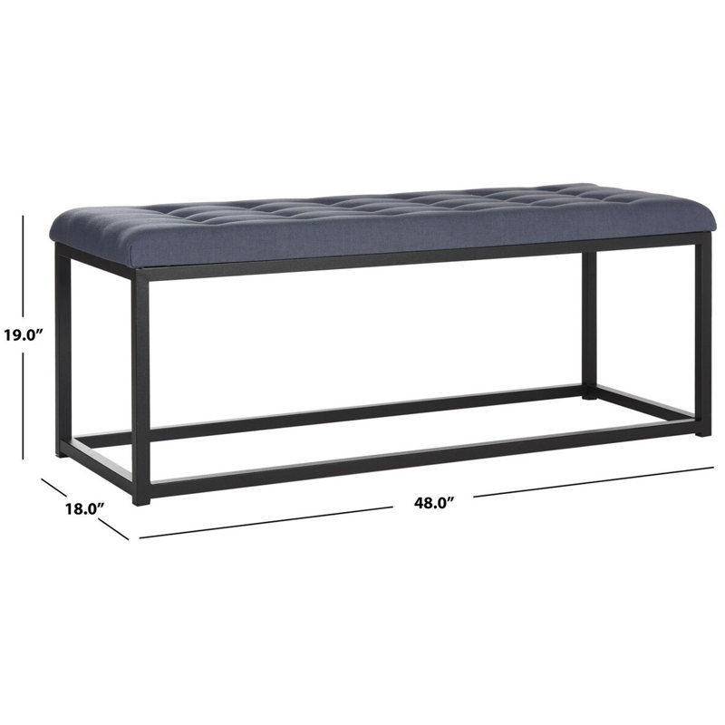 Mehd Upholstered Bench, Black