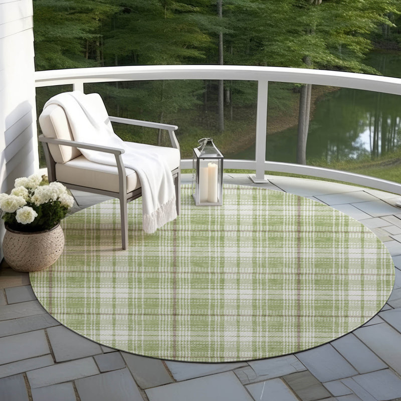 Tapis vert lavable intérieur / extérieur Aurora , 3 pi x 5 pi
