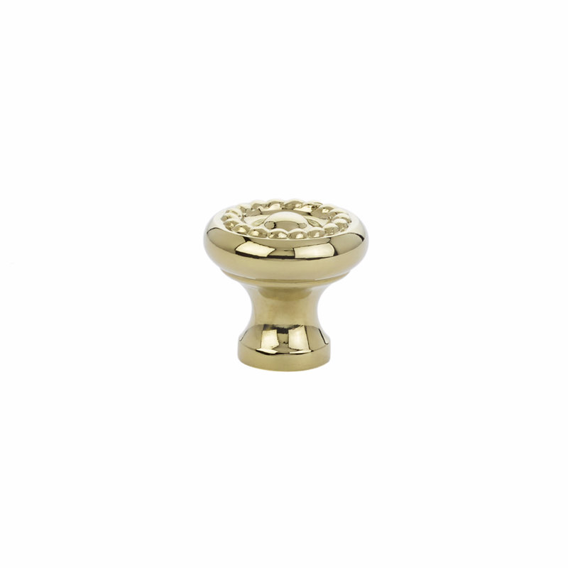 Emtek Rope Cabinet Knob, Unlacquered Brass, 1''