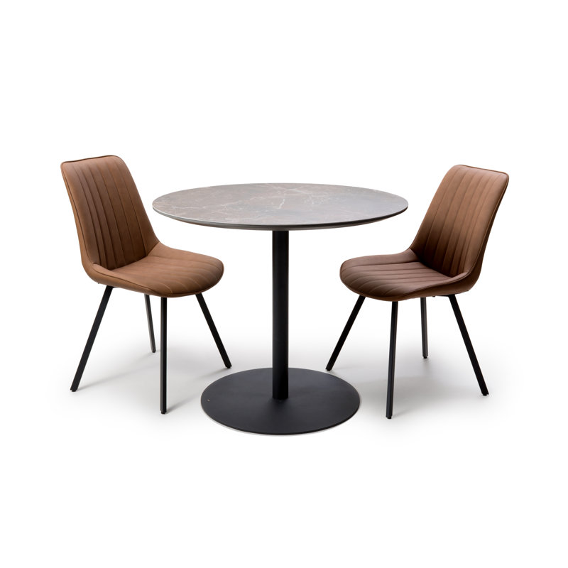 Nysa Round Metal Base Dining Table