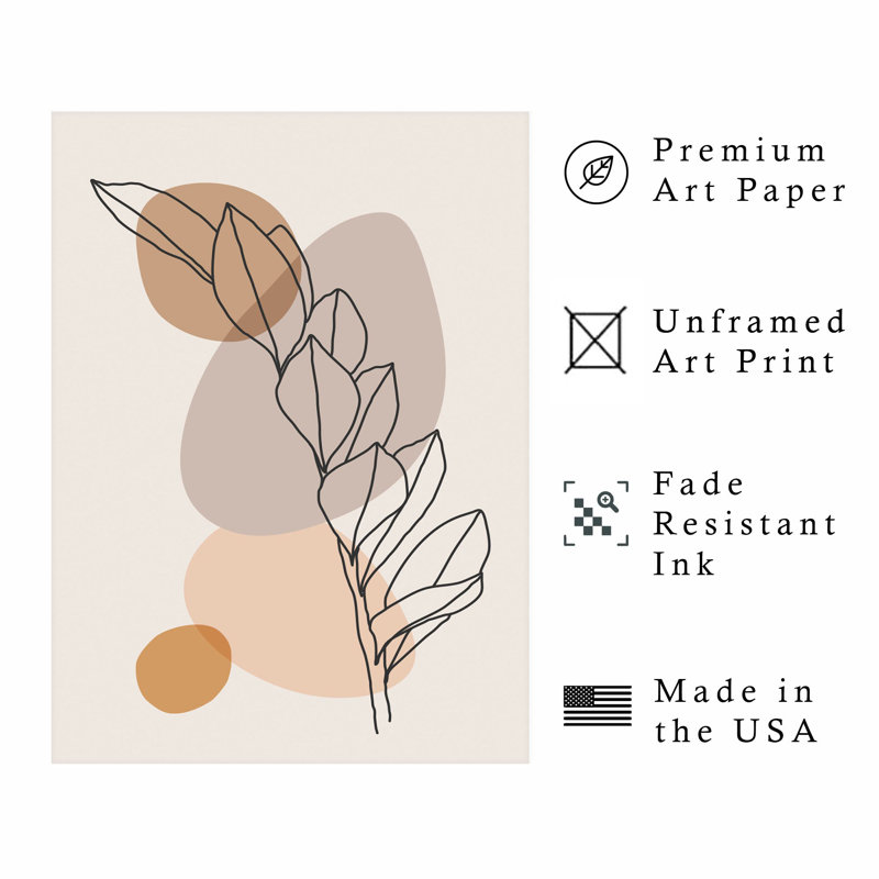 «Botanical Botanical Elegance Bohemian», reproduction d'art non encadrée, H 16 po x l 12 po