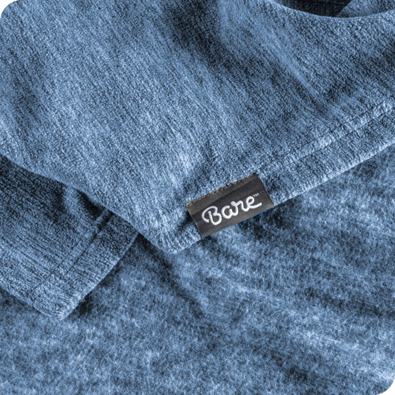 Lightweight Polar Fleece Blanket, Twin/Twin XL, Heathered Dark Blue