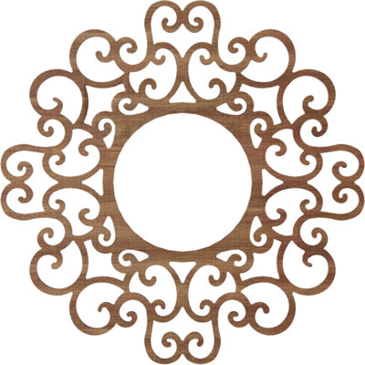 Médaillon de plafond ajouré en bois d'aulne 26 po x P 9 pi 7 po x P 3/8 po Reims