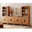 Meuble audio-vidéo avec tablettes, meuble télé modulaire 4 pièces avec tours de rangement, console multimédia avec rangement dissimulé pour salon, chambre à coucher, moka