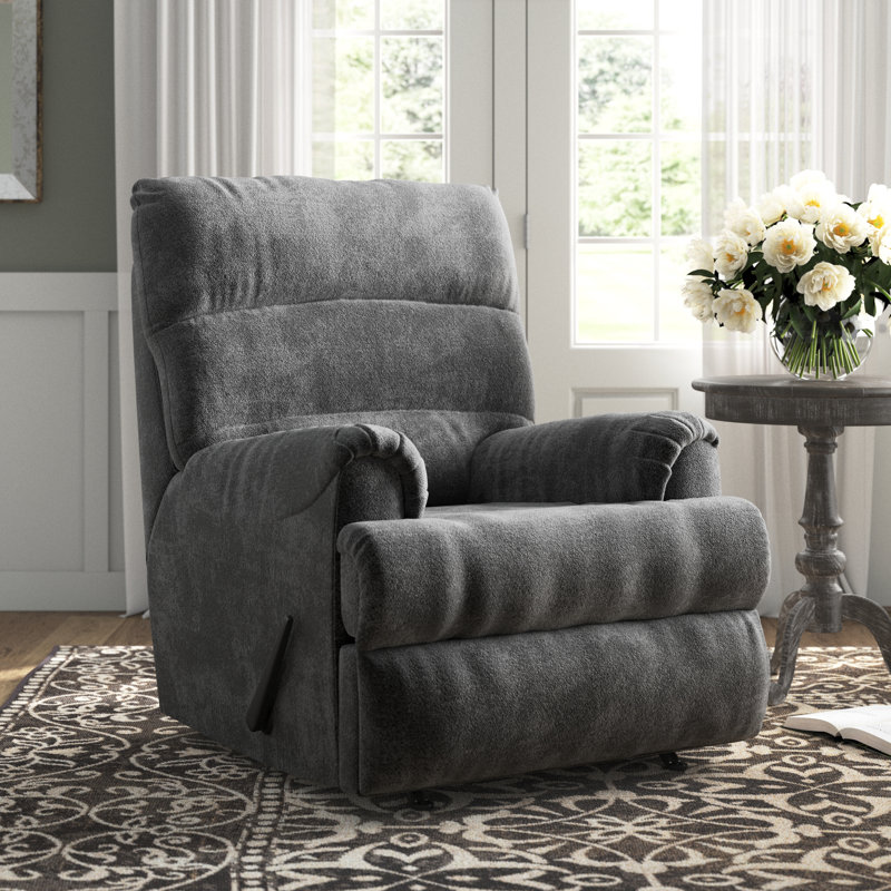 Penngrove Upholstered Recliner, Graphite 100% Polyester