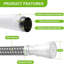 Shower Curtain Pole 115-195 Cm,Extendable Curtain Poles, No Drilling , Tension Rods-712151336