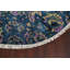 Tapis unique noué à la main 6 pi 1 po bleu / mauve / doré New Age