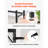 Marble Console Table Modern Narrow Long Console Table with Power Outlet