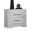 Gorgeous White 1Pc Nightstand High Gloss Finish Chrome Bar Handle Bedside Table Bedroom Furniture