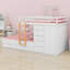 Lit superposé en bois avec petite armoire et 2 grands 5 petits tiroirs de rangement-607098123