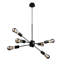 Kimberling 6 - Light Black Sputnik style Industrial Pendant Chandelier